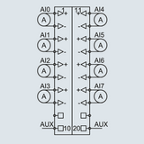 Analog Input Module AI 8 x I, 0/4-20 mA, ±20 mA, Iso., 16 Bit - 600-250-7BH21