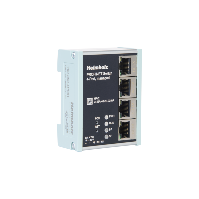 Managed PROFINET Switch, 4 Port - 700-850-4PS01 – Helmholz Sales online  store for Helmholz parts in North America