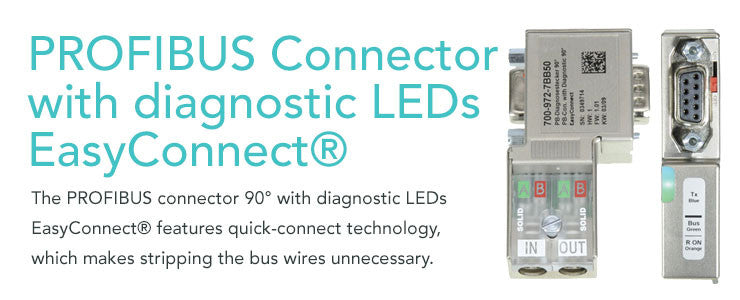 700-972-7BB50 PROFIBUS Connector, with diagnostic LEDs, EasyConnect®